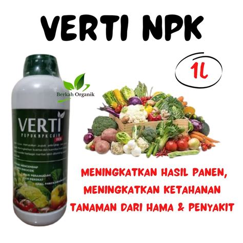 Jual Pupuk NPK Cair Verti Grow 1 Liter Pupuk Cair NPK Plus ZPT