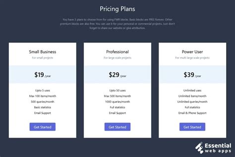 10 Tailwind Css Pricing Table Latest Collection