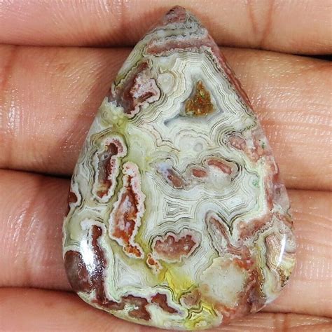 X X Mm Size Cts Natural Crazy Lace Agate Pear Shape Loose