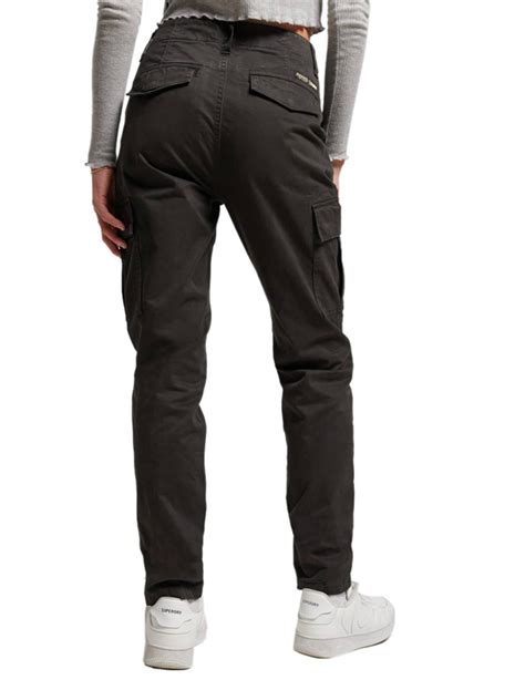 Pantal N Superdry Slim Cargo Negro Para Mujer