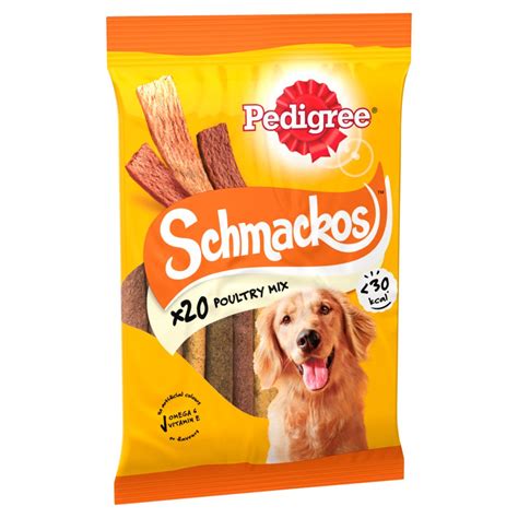 Pedigree Schmackos Dog Treats With Poultry 20 Sticks Britannialk