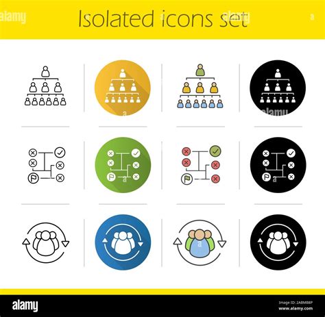 Conceptos De Negocio Conjunto De Iconos Dise O Plano Lineal Negro Y