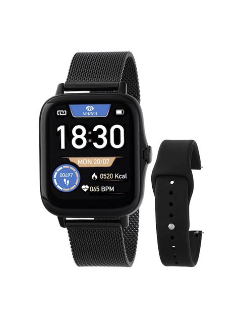 Marea B Smartwatch With Heart Rate Monitor Black Skroutz Cy