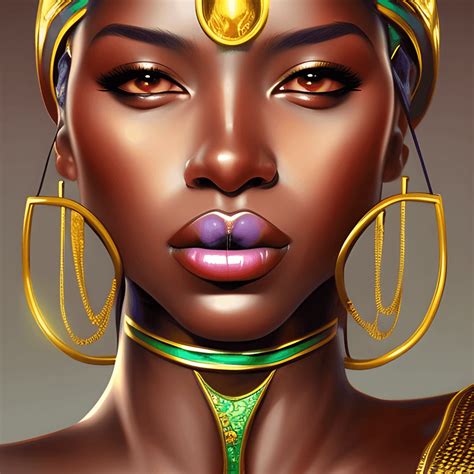 Digitale Afbeelding Van De Nubian Queen Goddess · Creative Fabrica