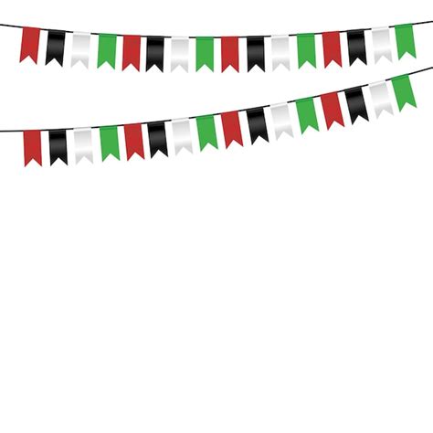 Bunting tema de bandeira nacional Ilustração vetorial Celebração