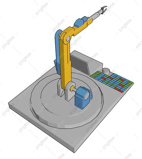 Gambar Vektor Teknologi Mesin Robot Kuning Imut Ruang Angkasa Kartun