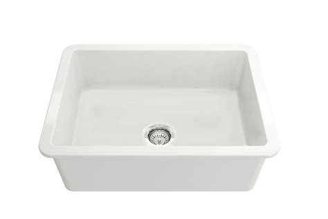 Cuisine 68 x 48 Inset / Undermount Fine Fireclay Gloss White Sink