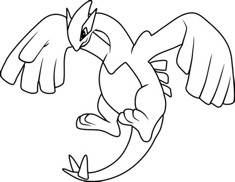 Dibujos De Lugia Pokemon Para Colorear Pintar E Imprimir