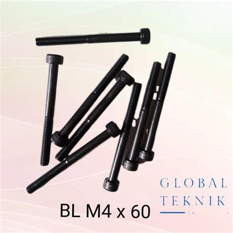 Jual Baut L M4 X 60 Hitam Baja Kota Depok Global Teknik Sawangan