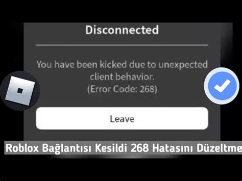 Beklenmeyen Stemci Davran Nedeniyle Roblox Un Tekmelenmesi