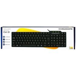 Teclado Office Chinamate Fio Usb Abnt Preto Cm