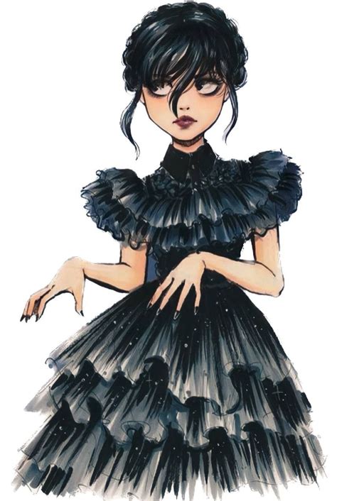 Etiqueta Merlina Addams Png Artofit