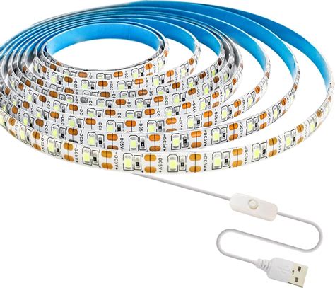 Amazon Tesfish V Usb White Led Strip Lights K Ft