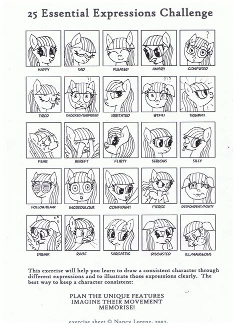 25 Essential Expressions Challenge By Starryjay03 On Deviantart