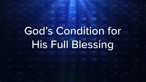 Charles Stanley - God's Condition for His Full Blessing » Online Sermons 2024