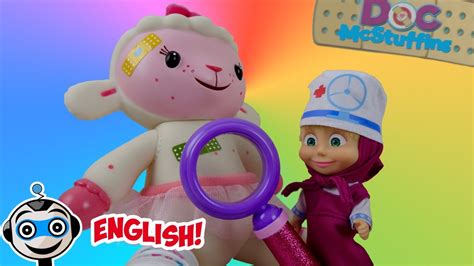 Nurse Masha Cures Spotty Lambie From Doc Mcstuffins Youtube