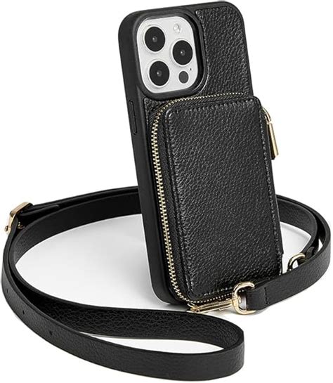 Amazon ZVE For IPhone 14 Pro Crossbody Wallet Case Card Holder