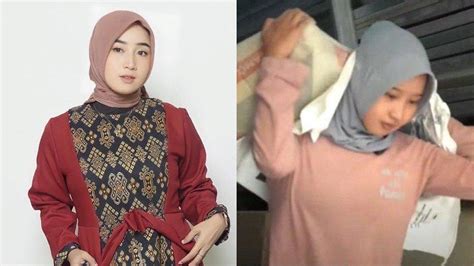 Sosok Nur Aini Kuli Panggul Cantik Sehari Bisa Angkat Sak Semen