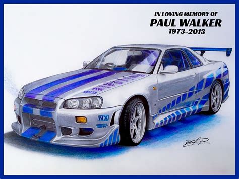 Nissan Skyline Fast And Furious Drawing