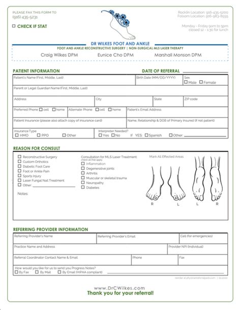 Podiatry Templates