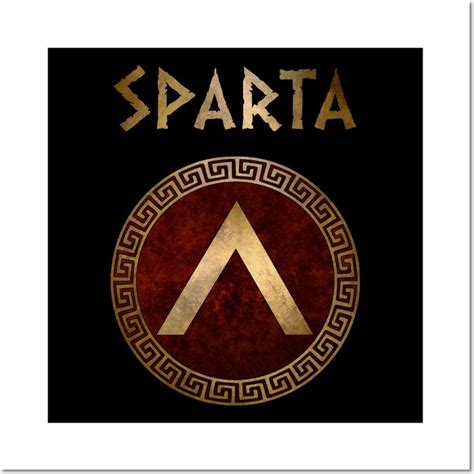 Spartan Shield Lacedaemonian Lambda Ancient Symbol Of Sparta By