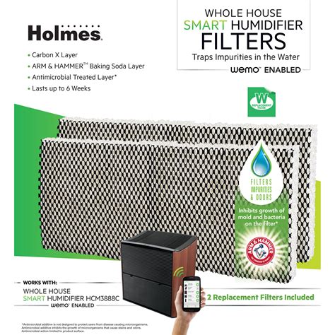 Holmes Wemo House Smart Humidifier Filter Air Purifying 2 Count Hwf80 U