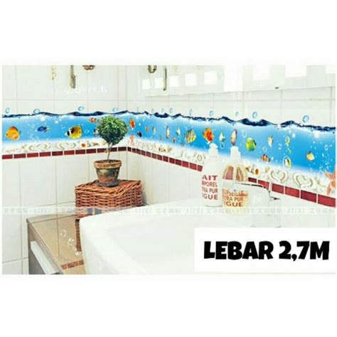 Jual Reliza Wallsticker Wall Sticker Border List Ikan Kamar Mandi