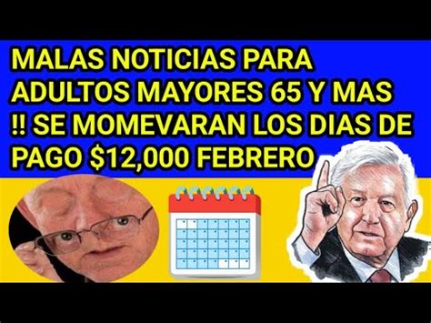 MALAS NOTICIAS PARA ADULTOS MAYORES 65 Y MAS SE MOMEVARAN LOS DIAS DE