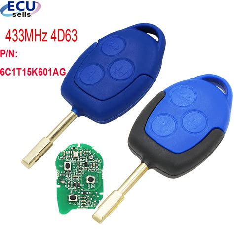 Remote Car Key 433mhz 4d63 Chip Fob 3 Buttons Fo21 Blade For Ford