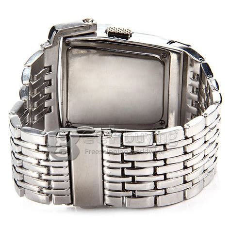 Iron Man Digital LED Steel Band Digital Quartz Wrist Watch for Man