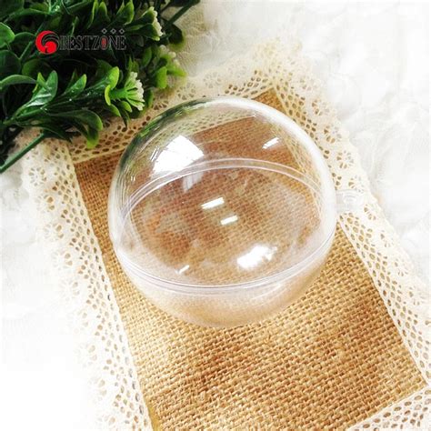 20Pcs 70MM 7CM Christmas Hanging Balls Decoration Clear Plastic