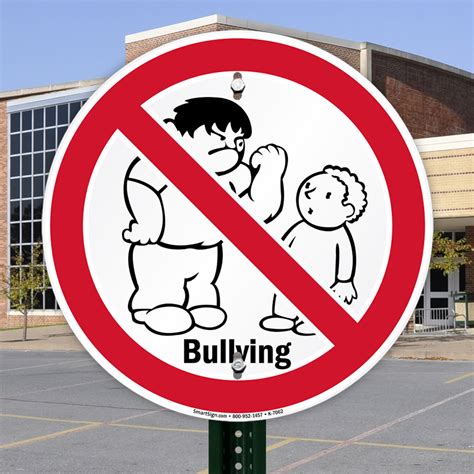 No Bullying Sign Circular Sku K 7062