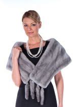 Mink Stole – Natural Pearl Grey Mink Stole – Madison Avenue Mall Furs