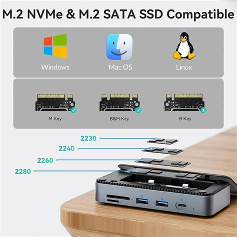 Yottamaster M 2 NVME SATA SSD Enclosure USB HUB Docking Station USB 3 2