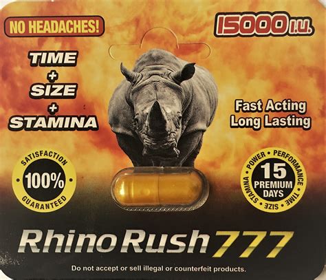 Rhino Rush 777 Male Sexual Enhancement Pill Gear Adult