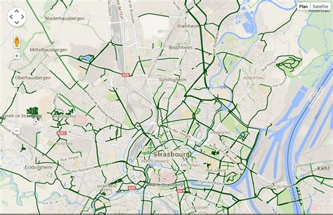 Plan Pistes Cyclables Strasbourg