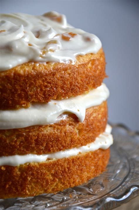 Cornmeal Cake with Honey Apricot Frosting | Anecdotes and Apple Cores