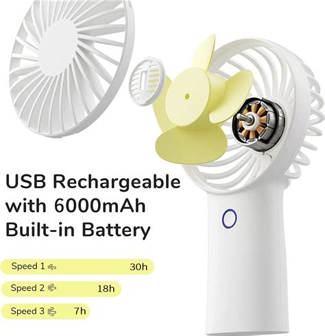 Ultimate Cooling JISULIFE F2D 6000mAh Handheld Portable Fan