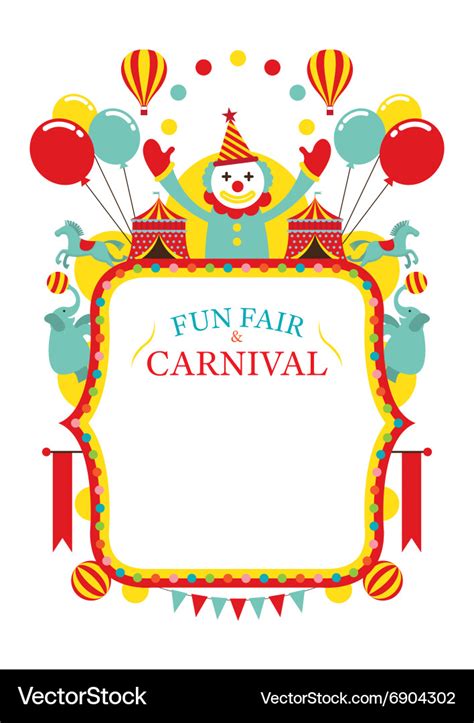 Fun Fair Carnival Circus Frame Royalty Free Vector Image