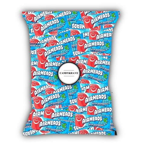 Airheads Candy Mini Bars Blue Raspberry Flavor 40 Pieces Bulk Bag Individually