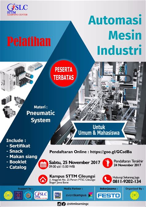 Poster Pelatihan Automasi Mesin Industri Eventkampus