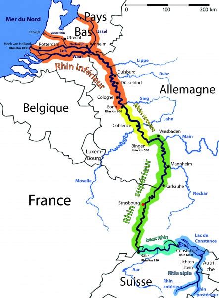 Le Rhin Carte Carte