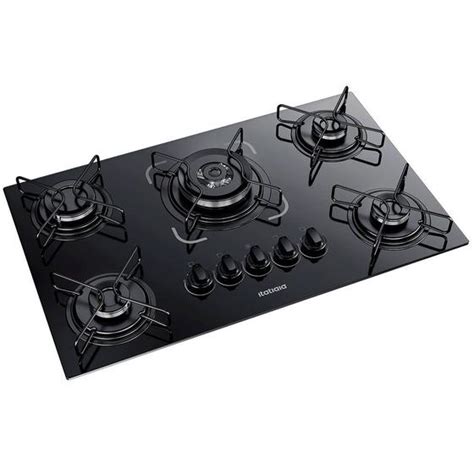 Cooktop Bocas A G S Tripla Chama Bivolt Preto Essencial Itatiaia