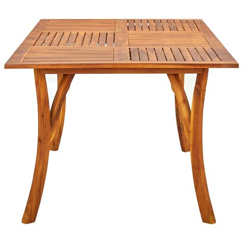 Table De Jardin X X Cm Bois D Acacia Massif Robuste Et Stable