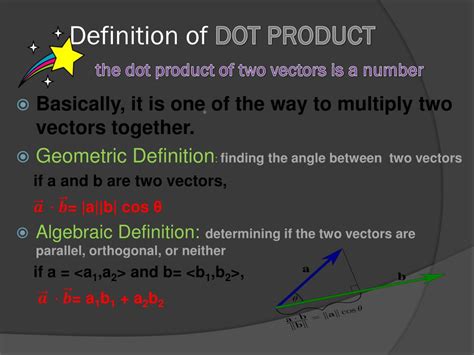 Ppt The Dot Product And Cross Product Powerpoint Presentation Free