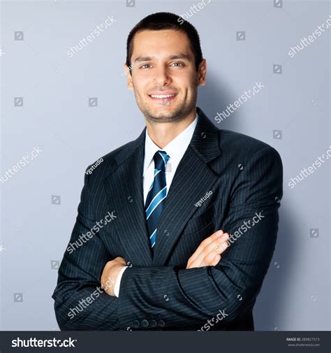 Portrait Happy Smiling Businessman Crossed Arms Foto De Stock 289827515