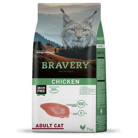 Bravery Alimento Seco Natural Libre De Granos Para Gato Adulto Receta