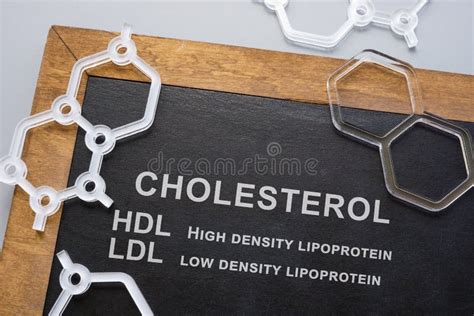 Blackboard With Words Cholesterol HDL And LDL Stock Image Image Of