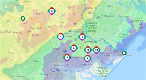 Severe Weather Power Outage Maps Wsav Tv