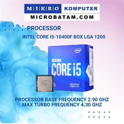 Processor Intel Core I5 10400f Box Lga 1200